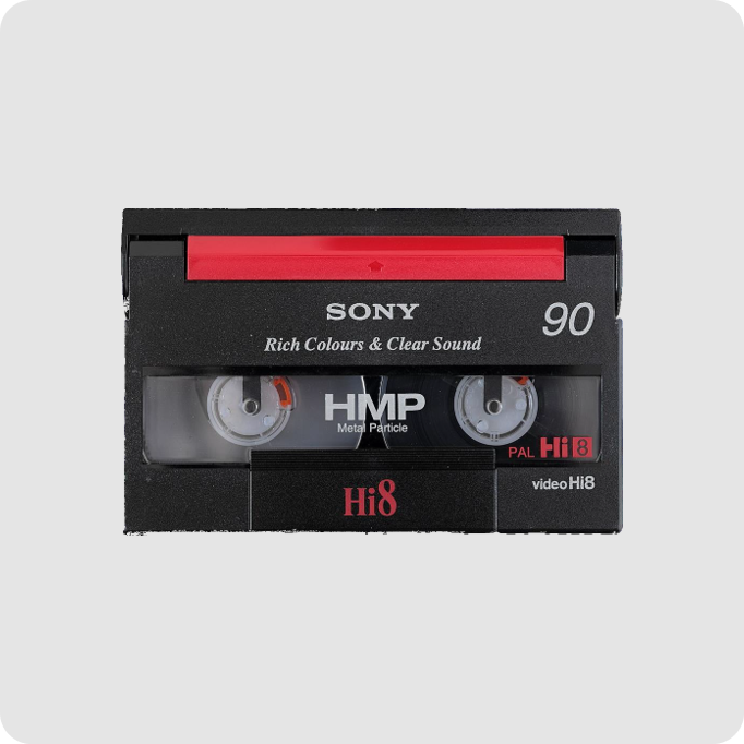 Hi-8mm video tape format
